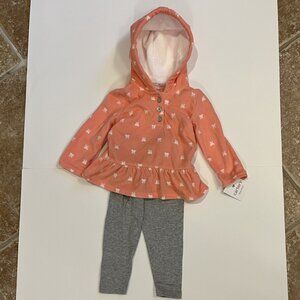 Girl Baby Carter's 2 Piece Set Winter Warm Fleece 18M